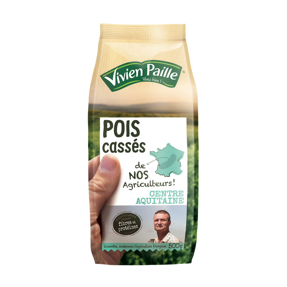 Pois cassés de nos agriculteurs VIVIEN PAILLE, 500g