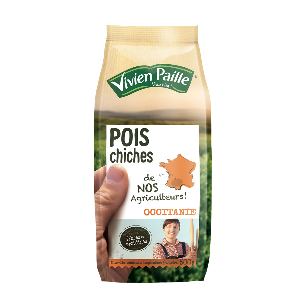 Pois chiches de nos agriculteurs VIVIEN PAILLE, 500g