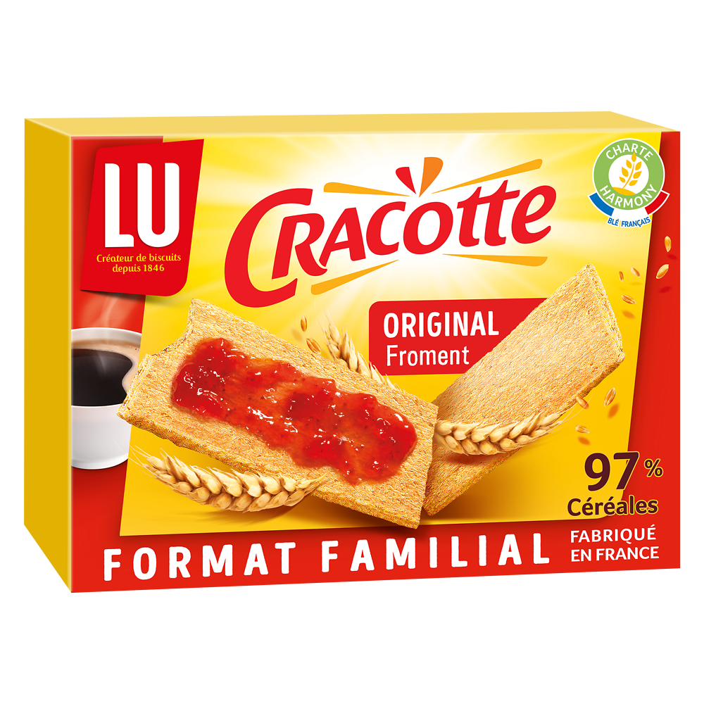 Biscottes au froment CRACOTTE - Paquet de 500g format familial