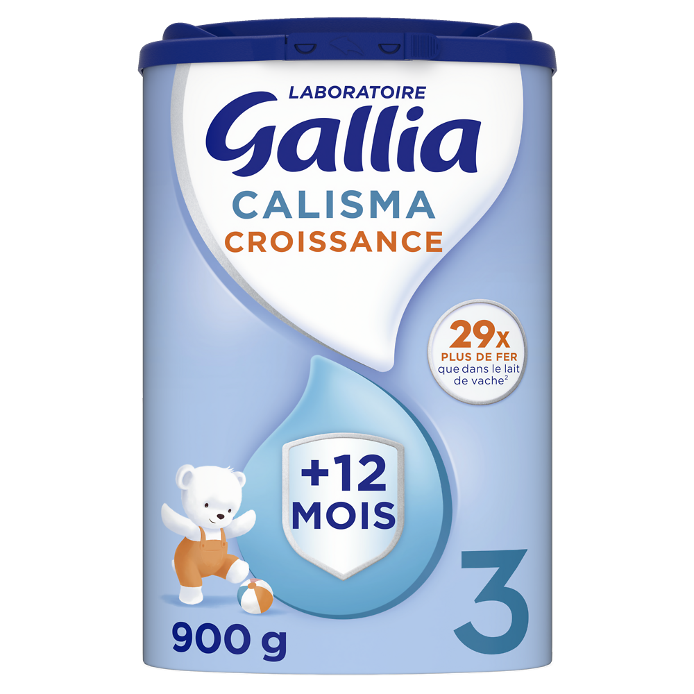 Lait de croissance bébé en poudre 3ème âge dès 12 mois GALLIA CALISMAboîte 900g