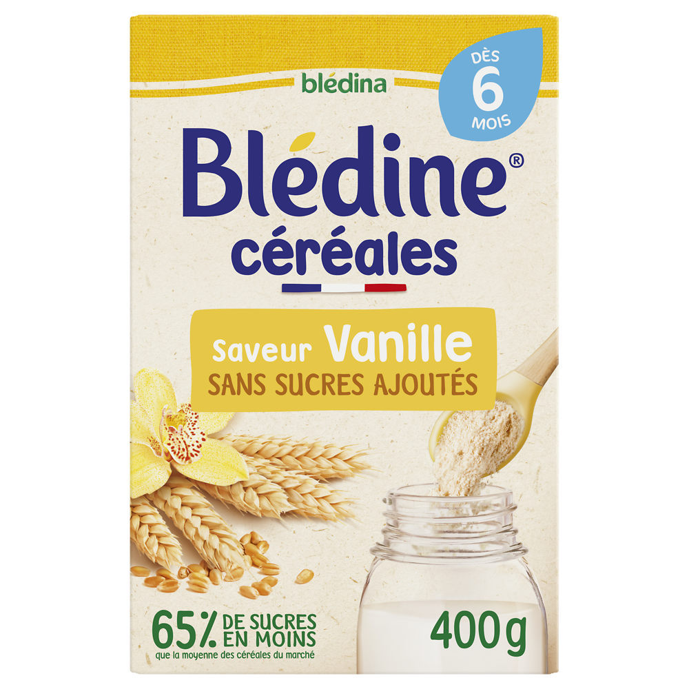 Céréales en poudre bébé vanille dès 6 mois BLEDINE BLEDINA 400g