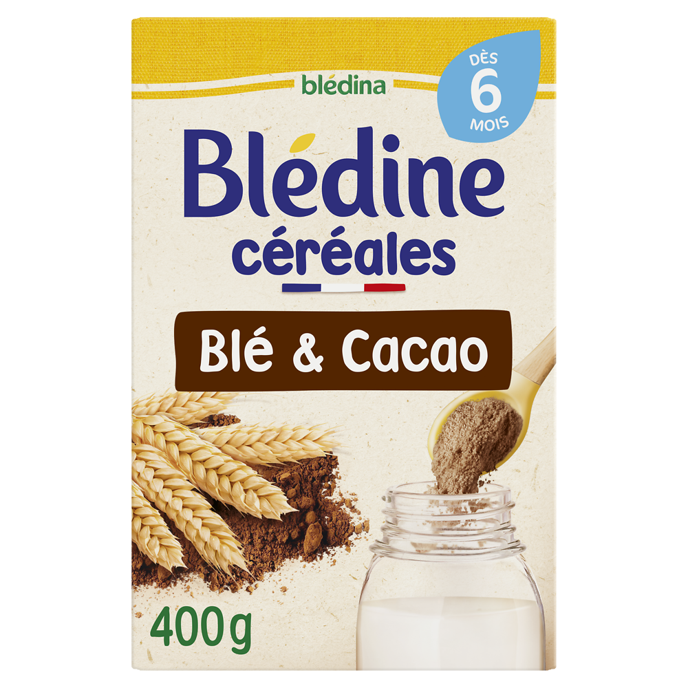 Céréales en poudre bébé cacao dès 6 mois BLEDINE BLEDINA 400g