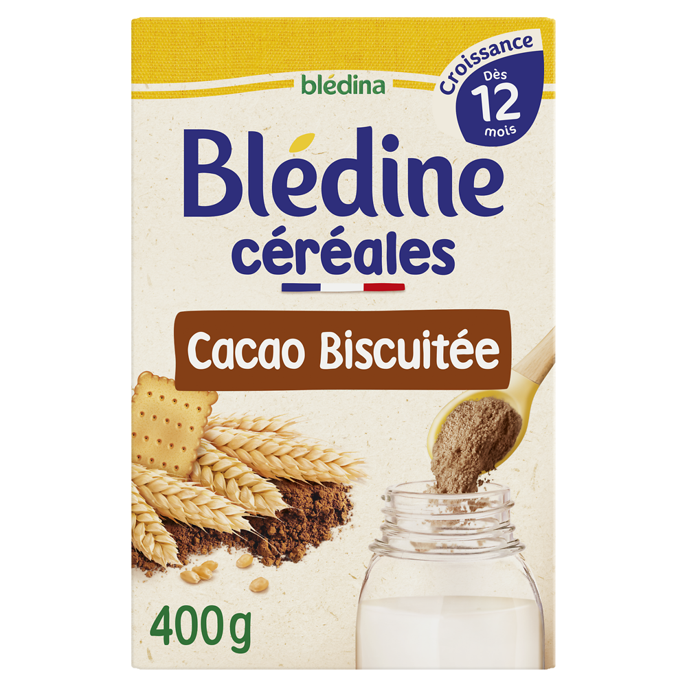 Céréales en poudre bébé chocolat biscuit dès 12 mois BLEDINE BLEDINA 500g