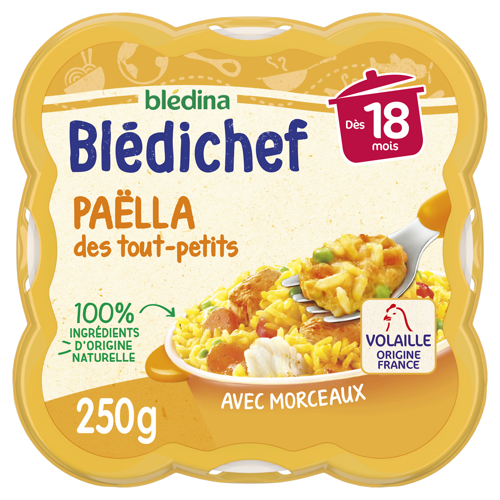 Plat bébé paëlla dès 18 mois BLEDICHEF BLEDINA 250g