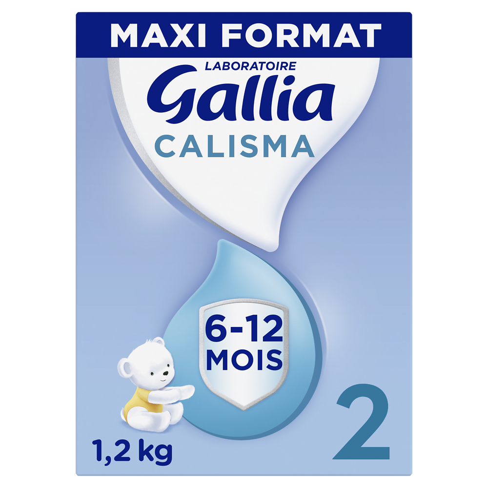 Lait en poudre bébé 2ème âge de 6 à 12 mois GALLIA CALISMA boîte 1,2kg