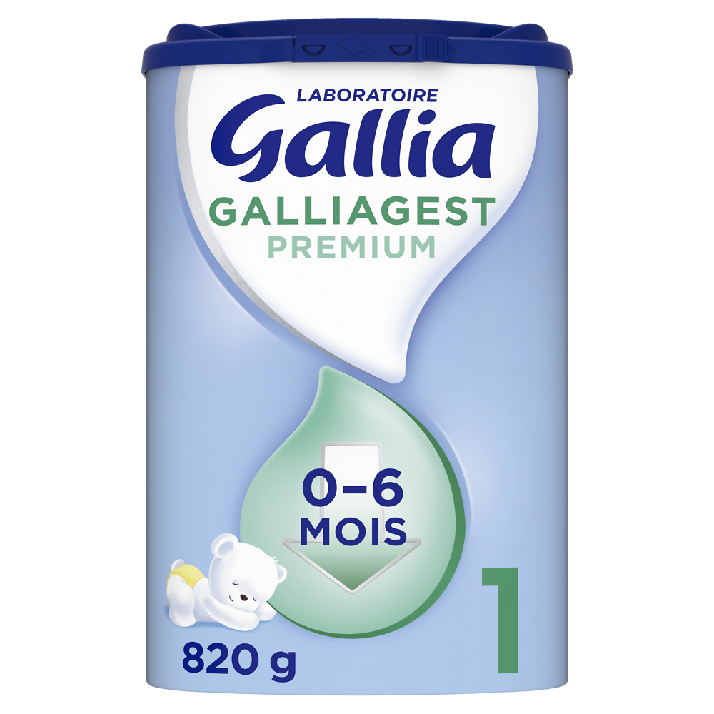 Lait en poudre bébé 1er âge de 0 à 6 mois GALLIA GALLIAGEST 820g