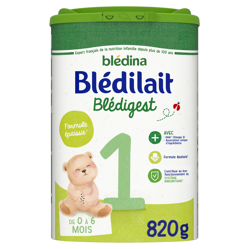 Lait en poudre bébé 1er âge de 0 à 6 mois BLEDILAIT BLEDINA 820g