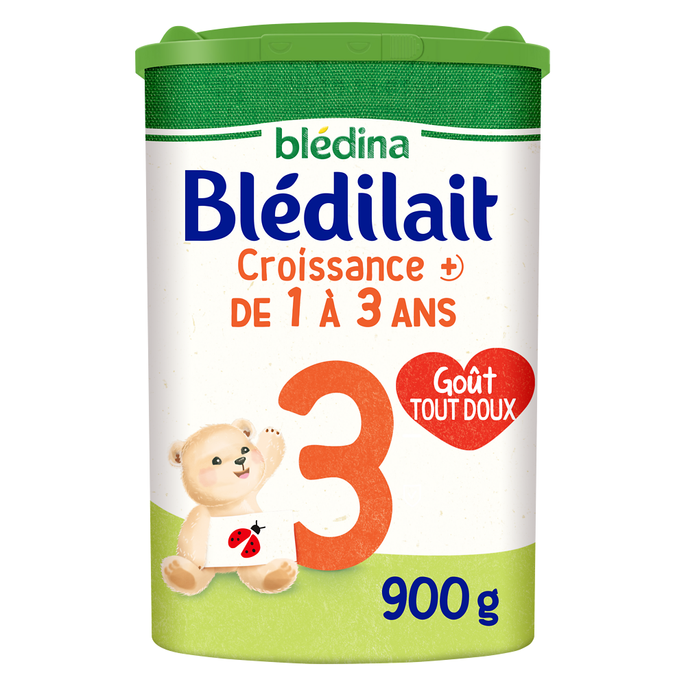 Lait de croissance bébé en poudre 3ème âge de 1 à 3 ans BLEDILAIT BLEDINA 900g