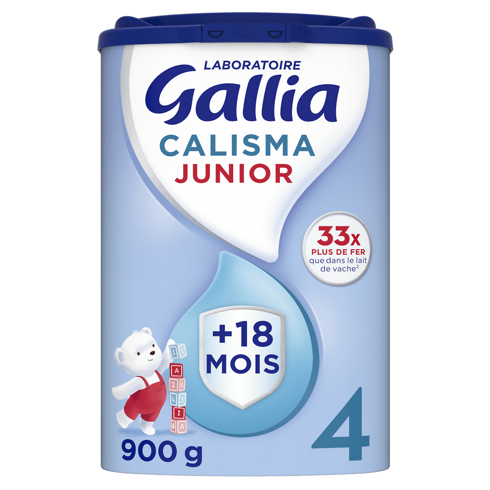 Lait en poudre bébé 4ème âge dès 18 mois GALLIA CALISMA boîte 900g