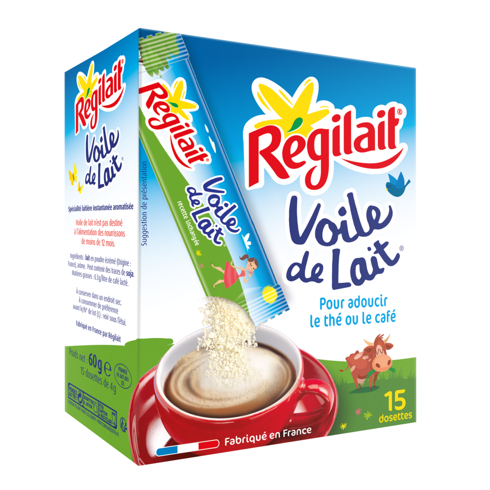 Lait écremé en poudre "Voile de Lait" REGILAT, 15 sticks, 60g