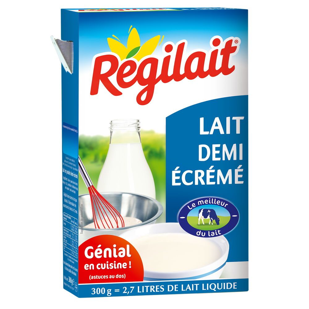 Lait demi écrémé en poudre REGILAIT, 300g