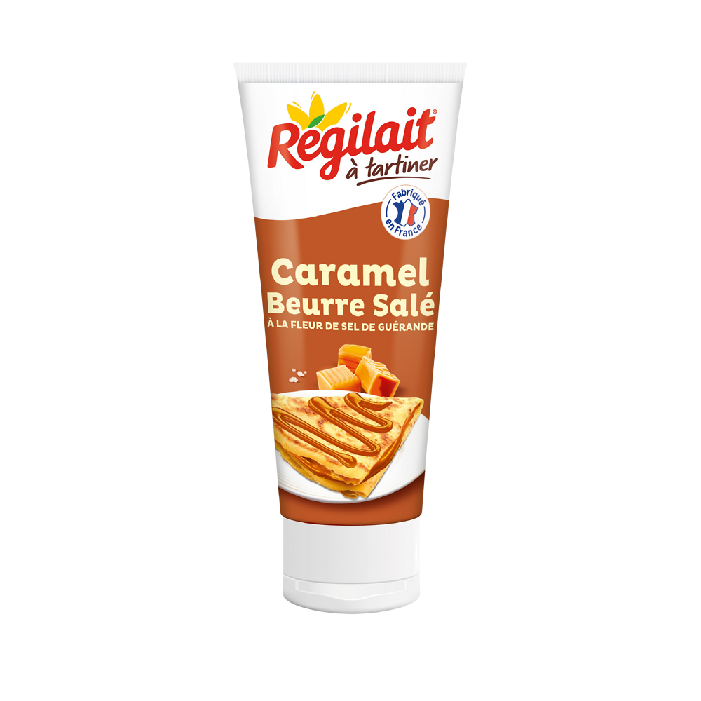 Caramel au beurre salé et à la fleur de sel de Guérande REGILAIT, tubede 300g