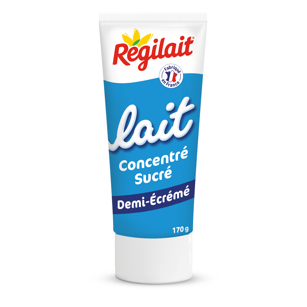 Lait concentré sucré écrémé REGILAIT, tube 170g