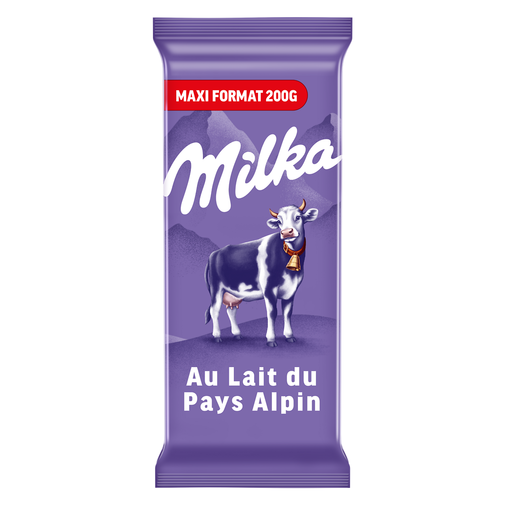 Chocolat au lait MILKA - Tablette de 200g