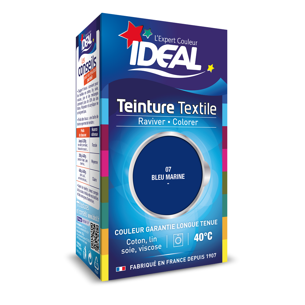 Teinture liquide pour tissus bleu marine IDEAL