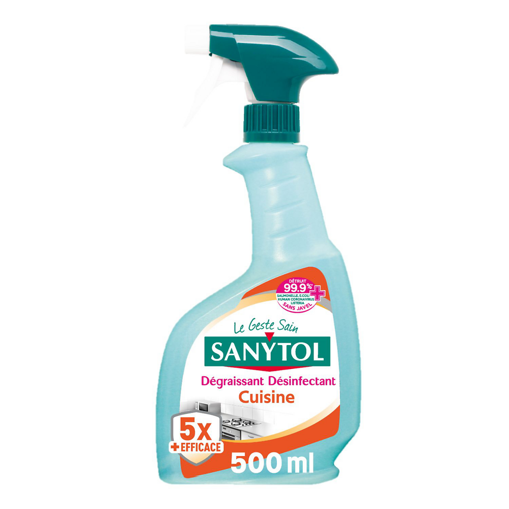 Nettoyant désinfectant dégraissant cuisine fresh SANYTOL Protection ,spray de 500ml