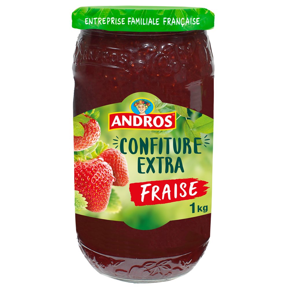 Confiture extra de fraise ANDROS, 1kg