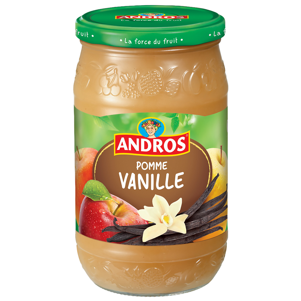 Dessert fruitier pomme et vanille ANDROS, bocal de 750g