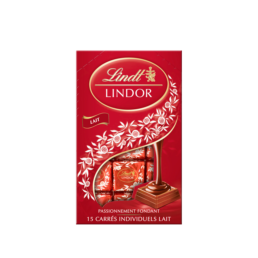 Chocolat au lait fourré Lindor LINDT, Tablette de 145g