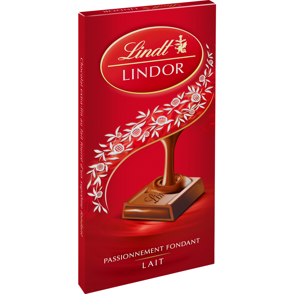 Chocolat au lait fourré d'un suprême fondant LINDT, Tablette de 150g