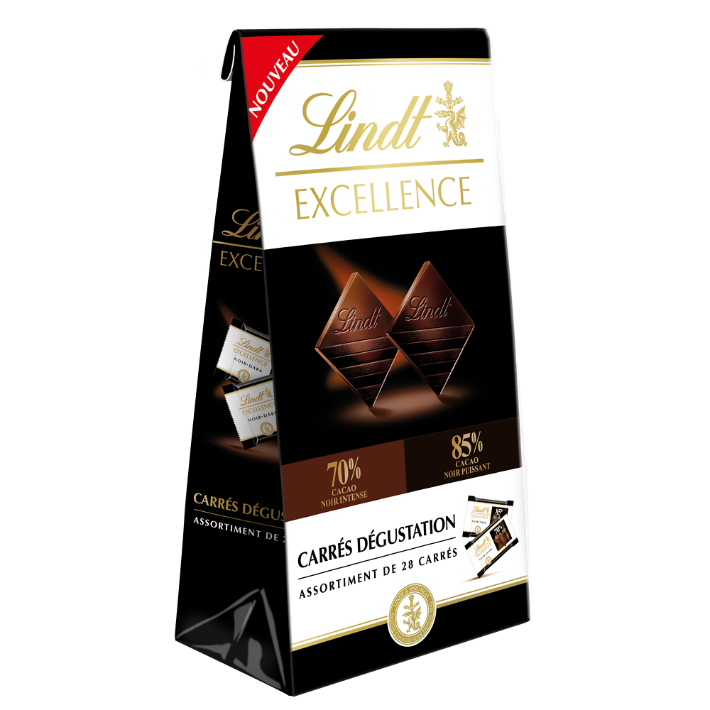 Assort.mini excellence choco.nr 70% et 80% LINDTx28 154g