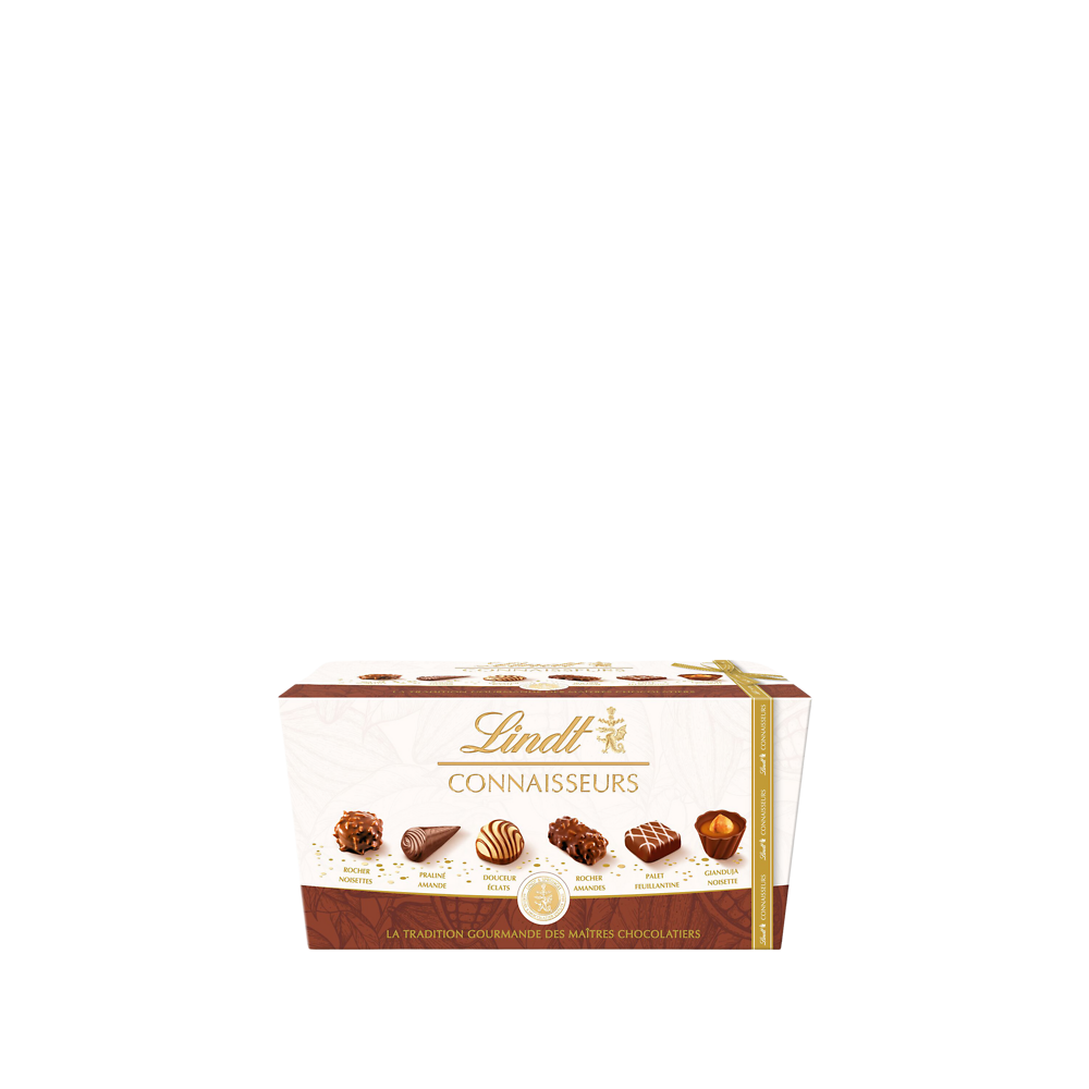 Connaisseurs assortiment 18 bouchées LINDT boîte 183g