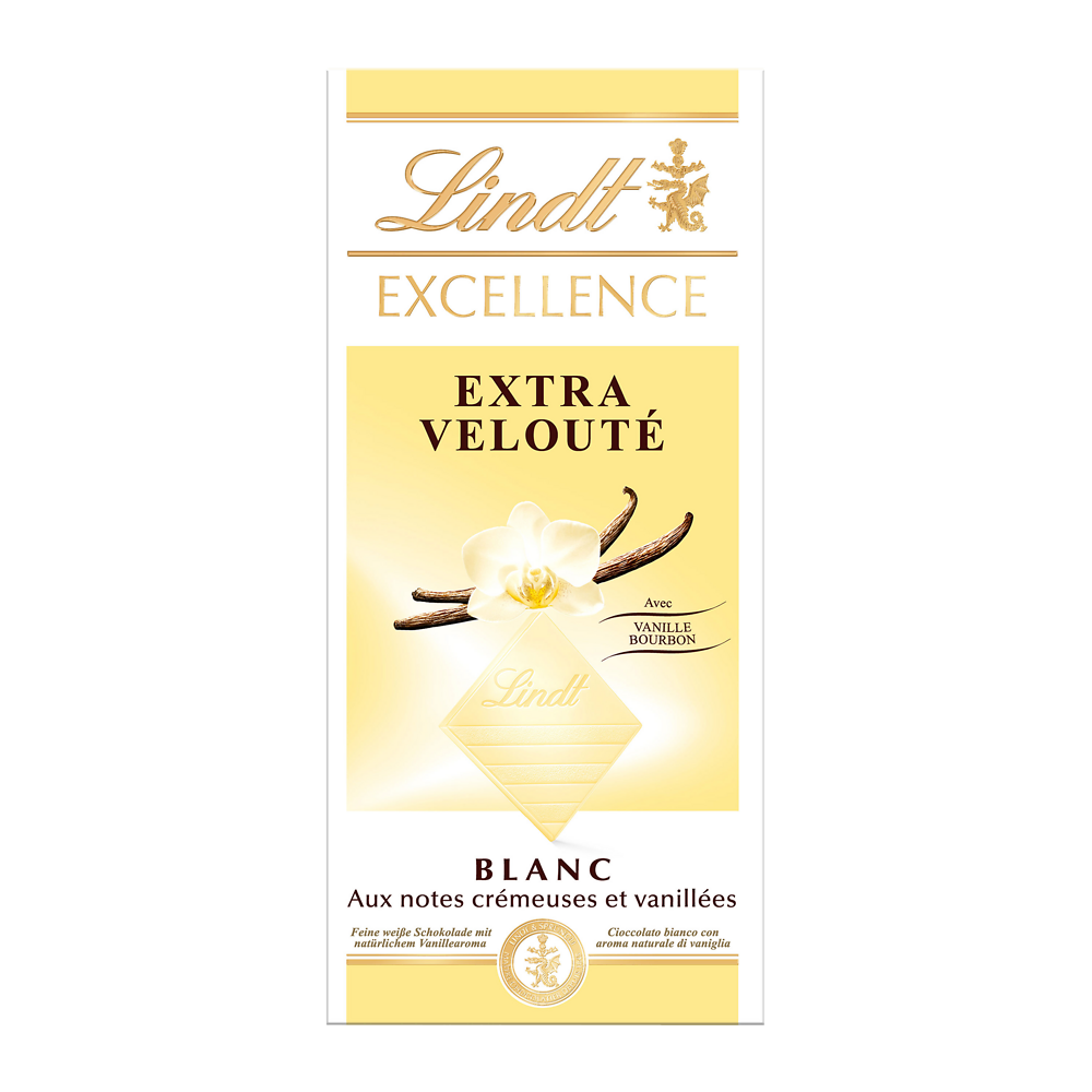 Excellence Chocolat blanc velouté arome vanille LINDT 100g