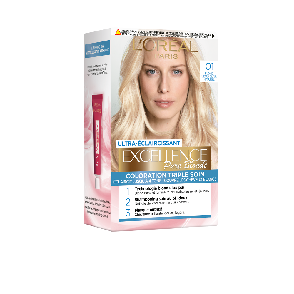 Coloration permanente EXCELLENCE, blond ultra clair naturel n°01