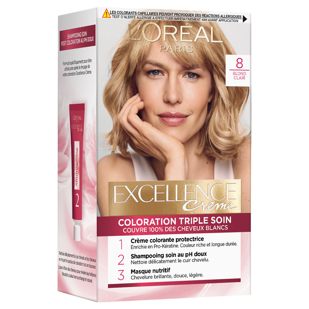 Crème coloration blond clair EXCELLENCE 8