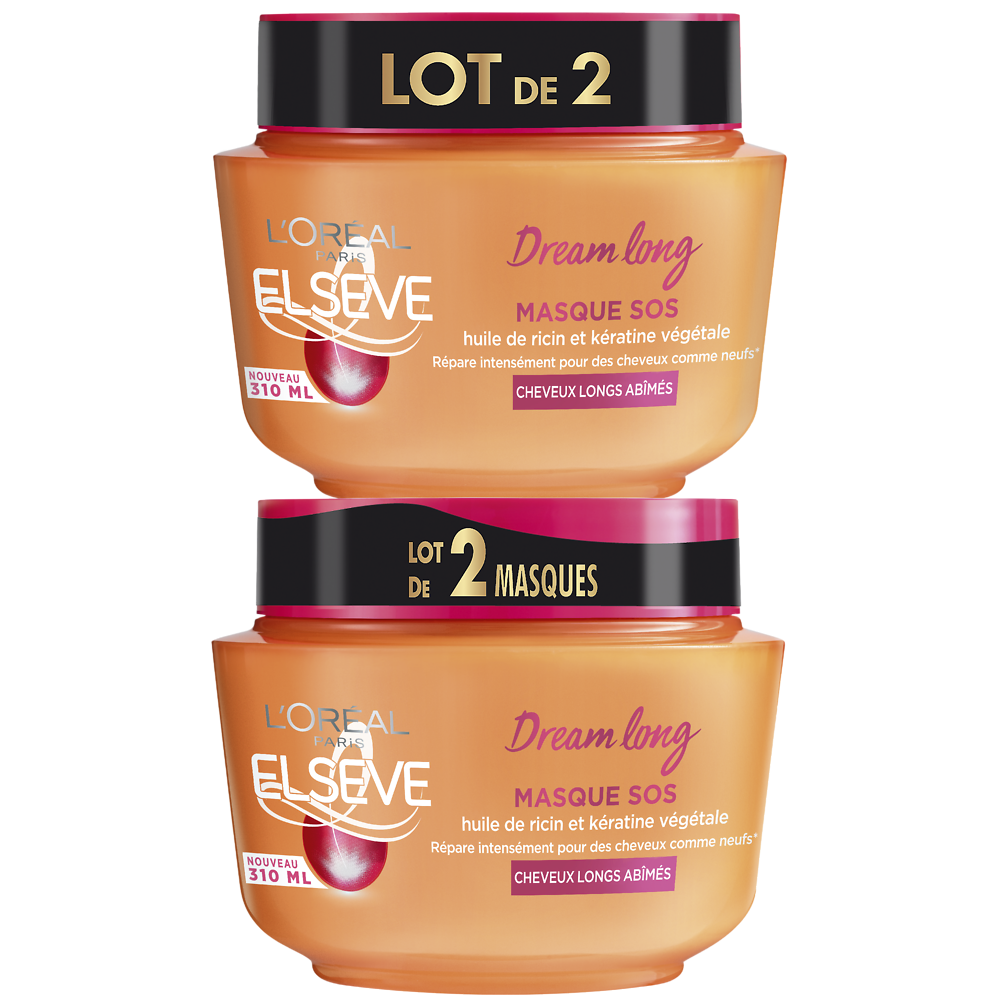 Masque cheveux dream length ELSEVE 2x310ml