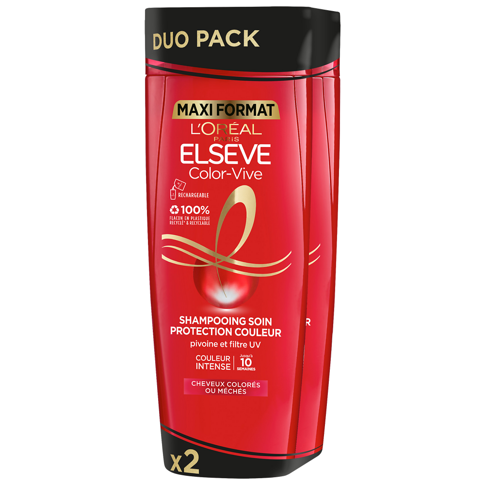 Shampooing color vive Elsève 2x500ml