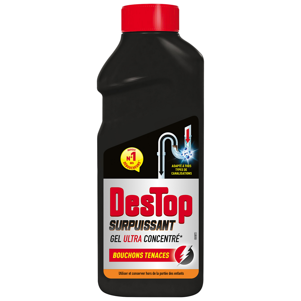 Gel déboucheur pro DESTOP, flacon de 500ml