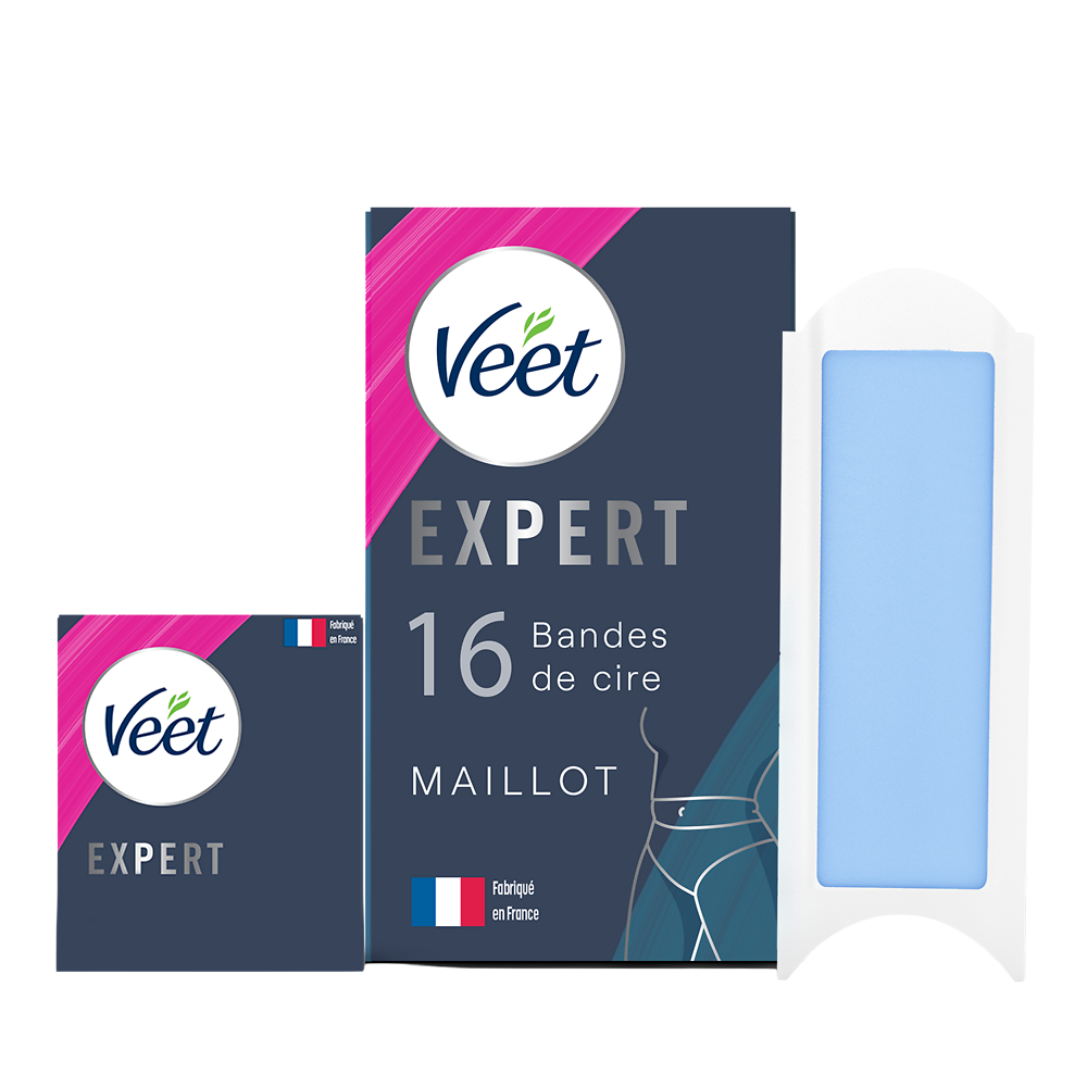 Veet Bandes de Cire Expert Maillot Peaux Sensibles x16