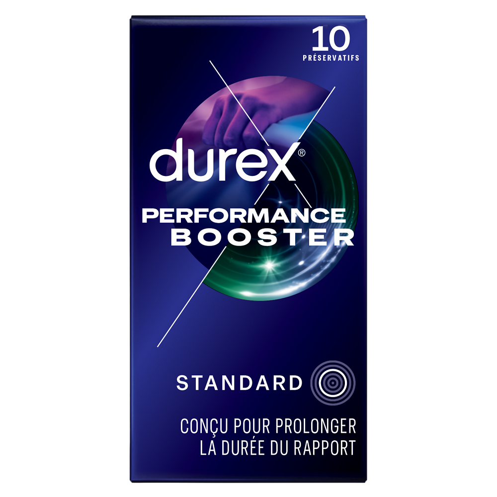 Préservatifs performance booster DUREX, boîte de 10