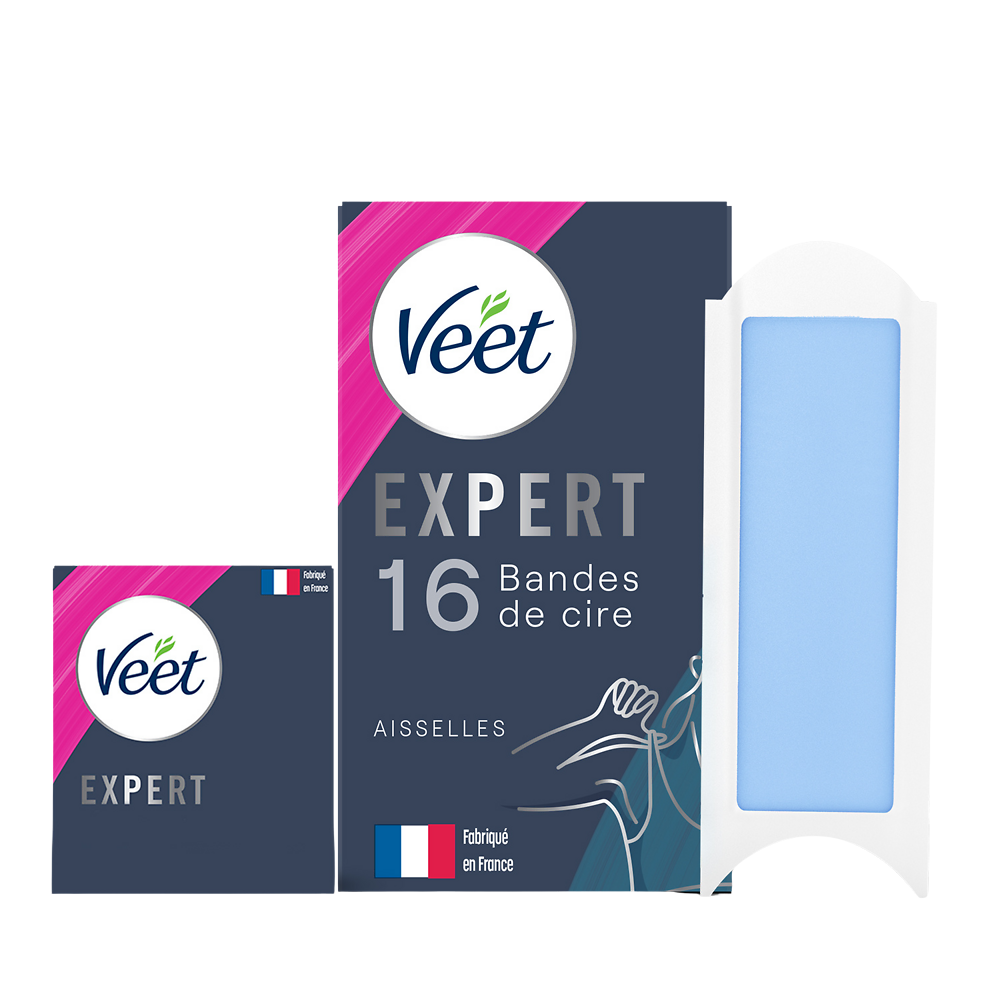 Veet Bande de Cire Expert Aisselles Peaux Sensibles x16