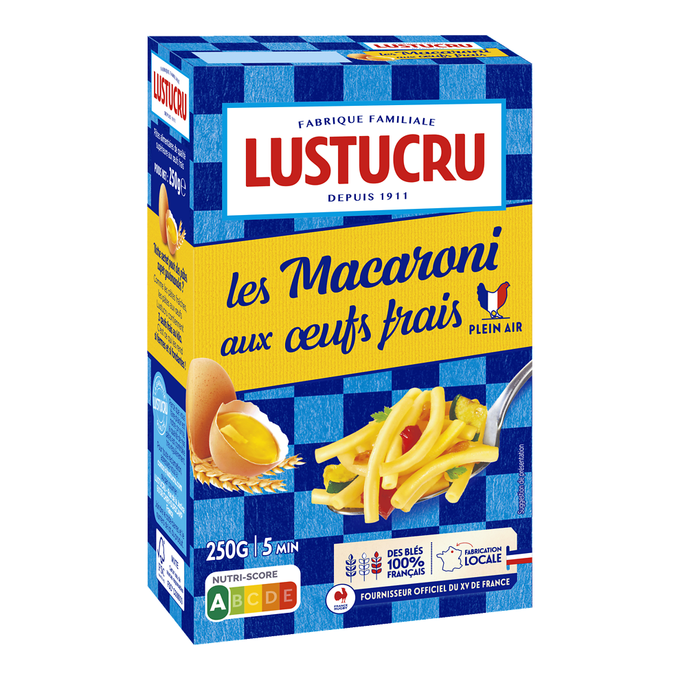 Macaronis aux oeufs LUSTUCRU, 250g