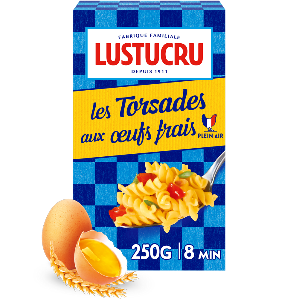 Torsettes aux oeufs LUSTUCRU, 250g