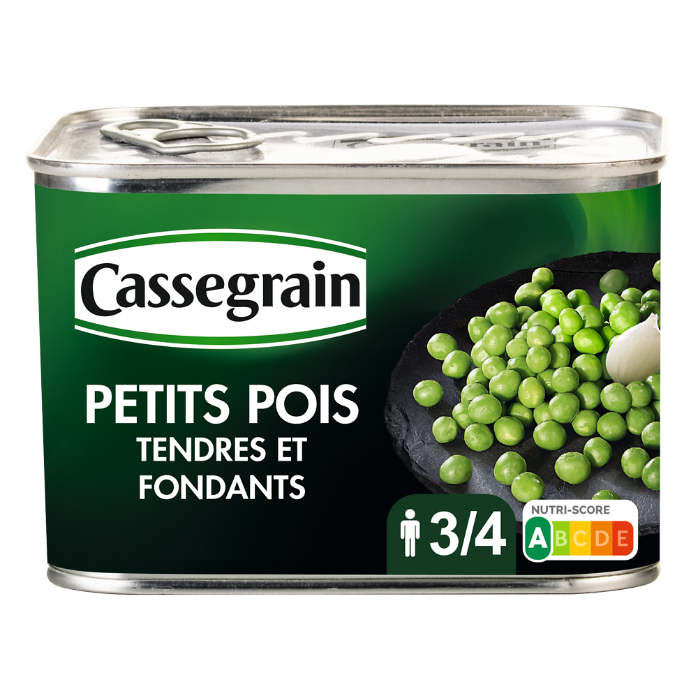 Petits pois CASSEGRAIN - Boîte 495g