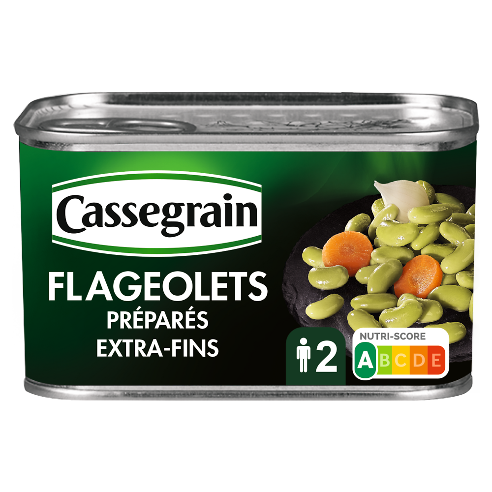 Flageolets verts extra fin CASSEGRAIN - Boîte 265g