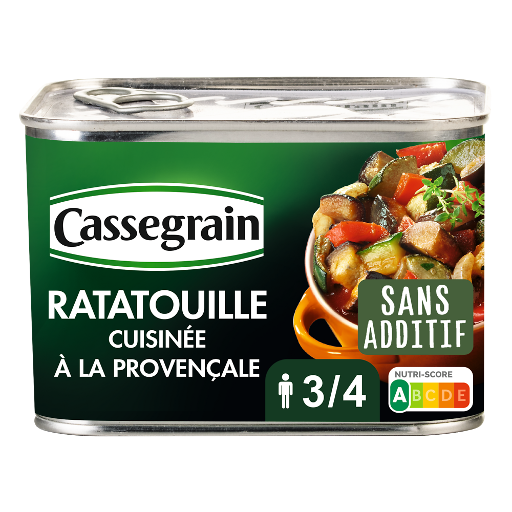 Ratatouille cuisinée à la Provençale CASSEGRAIN - Boîte 660g