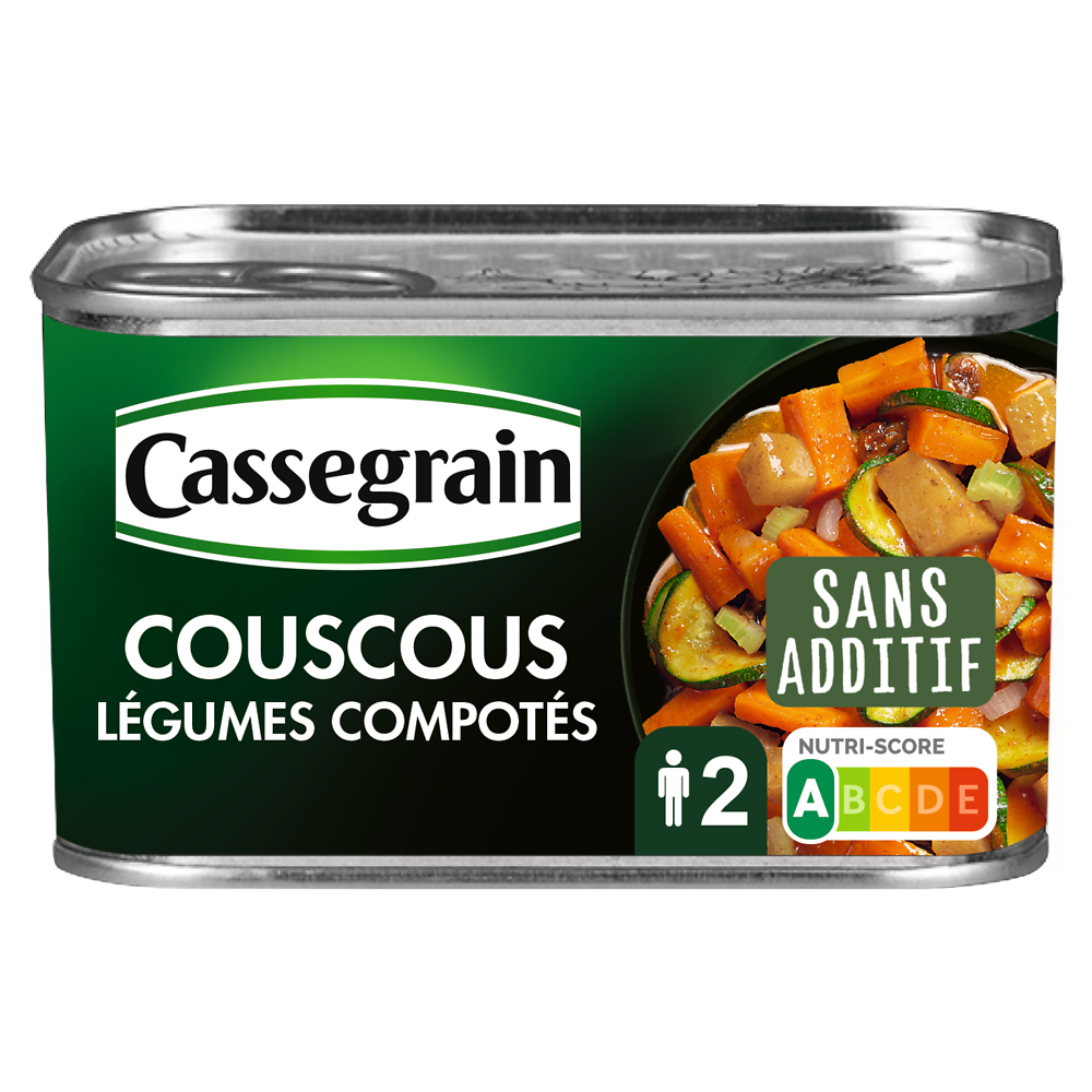 Légumes compotés pour couscous CASSEGRAIN - Boîte de 375g