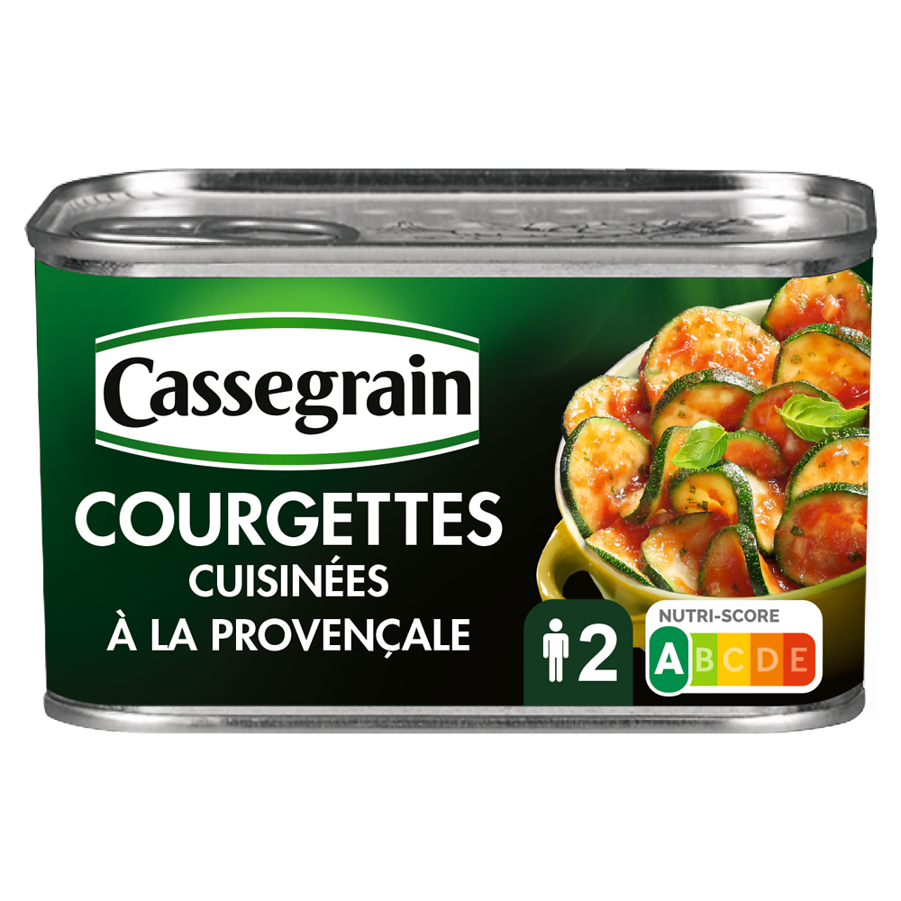 Courgettes cuisinées à la provençale CASSEGRAIN - Boîte 375g