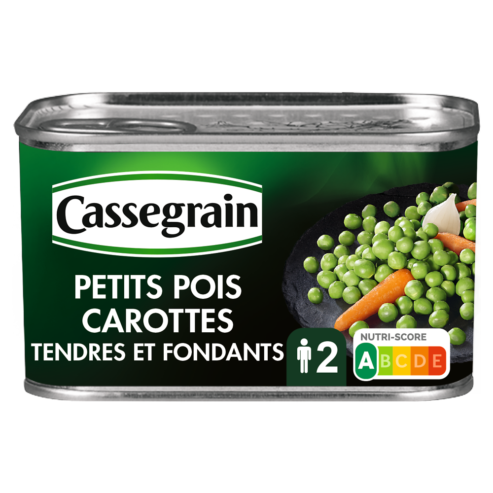 Petits pois carottes CASSEGRAIN - Boîte 265g