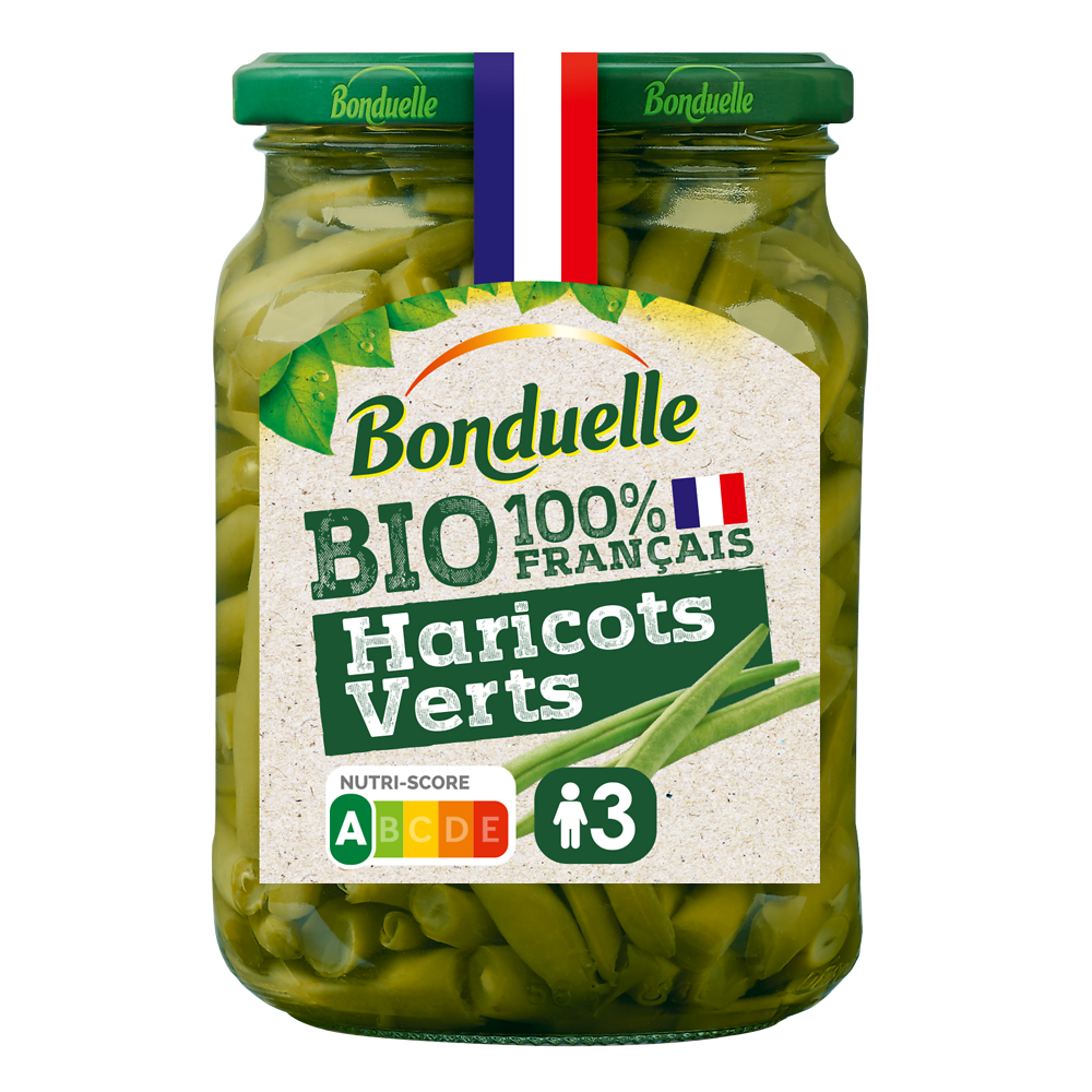 Haricots verts bio BONDUELLE - Bocal 280g