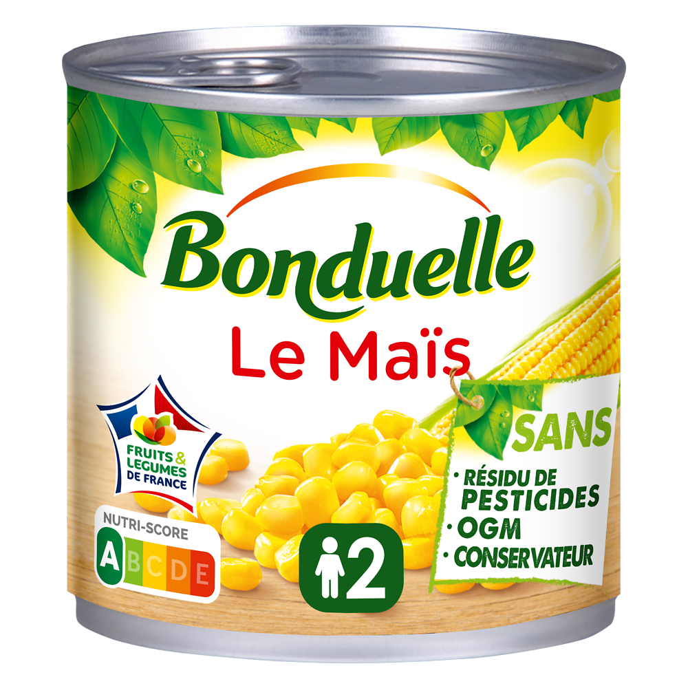 Mais sans résidu de pecticides BONDUELLE - Boîte 1/2 285g