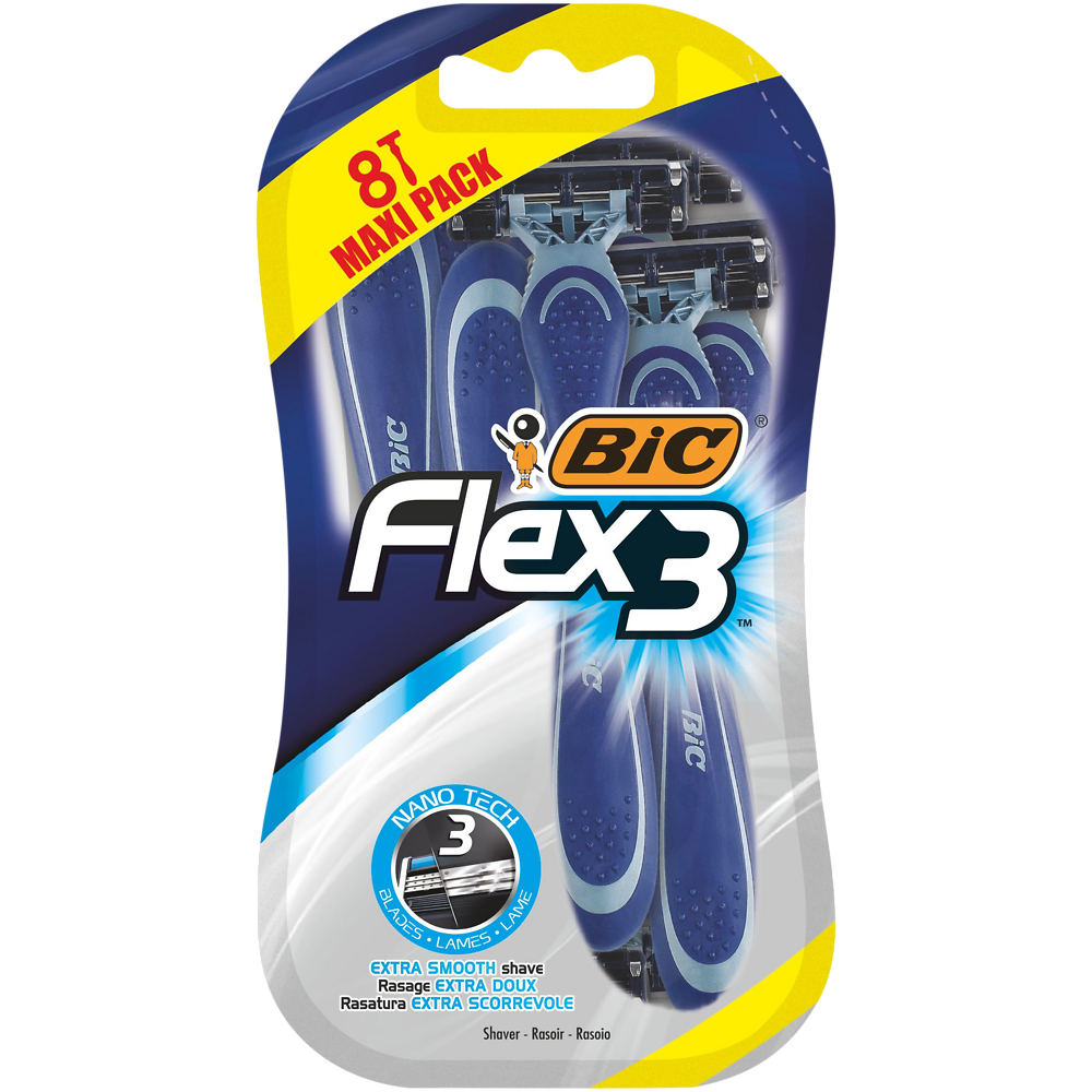 Rasoir jetable flex3 comfort BIC blister x8