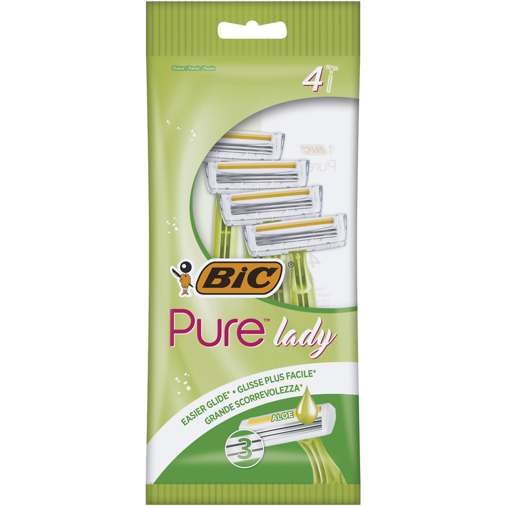 Rasoirs jetables Pure 3 Lady BIC, x4