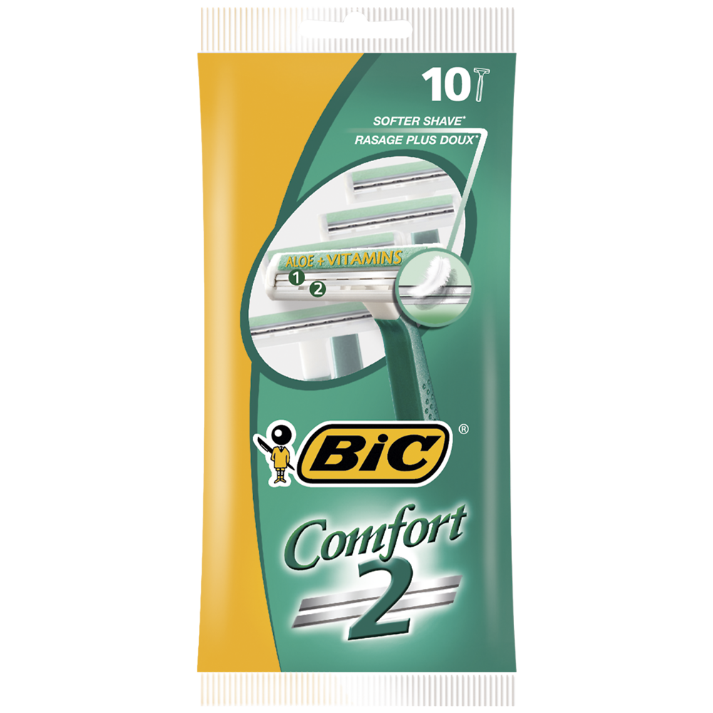 Rasoirs pour homme jetables Comfort 2 BIC, x10