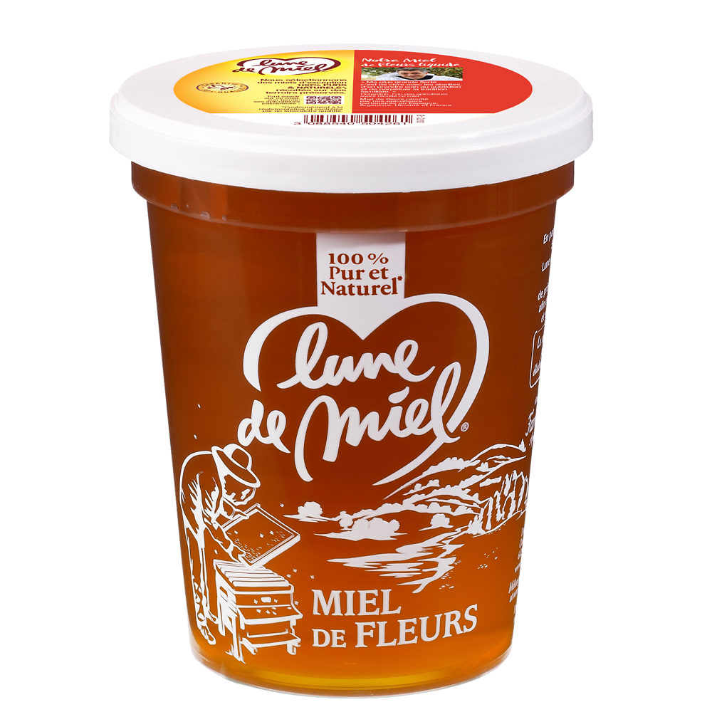 Miel de fleurs liquide LUNE DE MIEL, pot de 500g