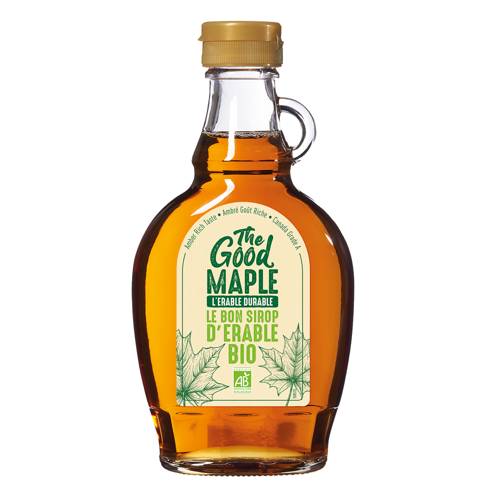 Pur sirop d'érable Canada biologique THE GOOD MAPLE, bouteille 250g